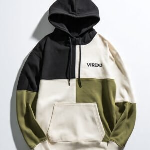 Virexo Signature Color Block Pullover Hoodie