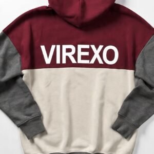 Virexo Bold Logo Color Block Pullover Hoodie
