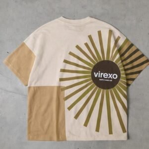 Virexo Sunburst Graphic Oversized T-Shirt